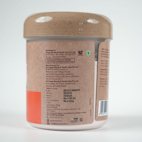 SARA VITAMIN C BEANS WAX 400 + Vit-C Mineral Line Body Mould Mask No-13 ( IN JAR)